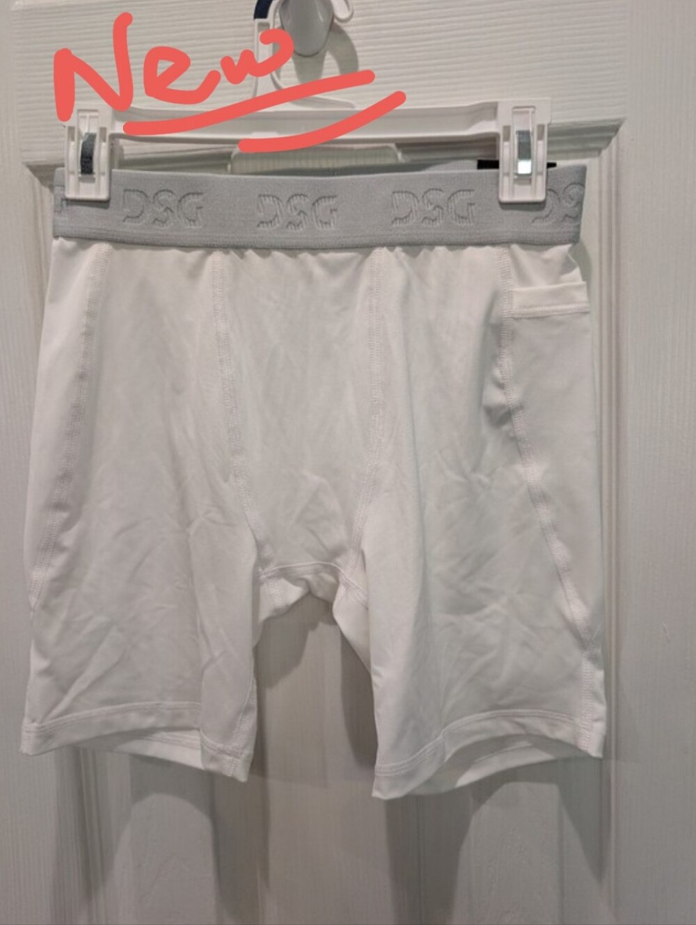 DSG White Men's 7" Compression Short